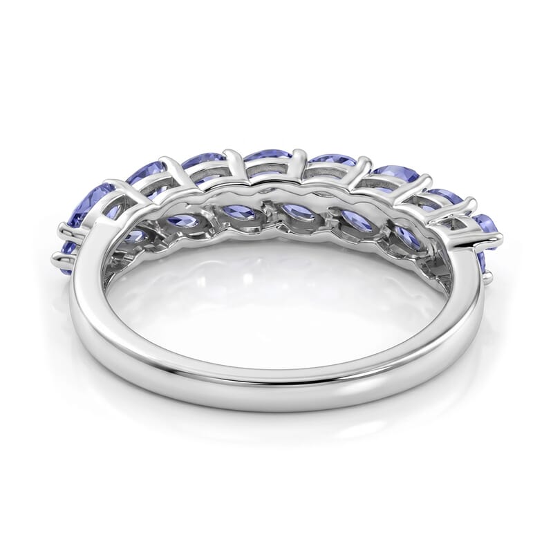 Doorbuster EverTrue Tanzanite 1.40 ctw Royal Leaf Sparkle Ring in Platinum Bond (Size 6.0)