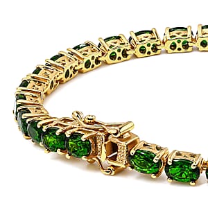 D'Joy Chrome Diopside Evergreen Vine Bracelet in 18K Vermeil YG Over Sterling Silver (7.25 In) 14.60 ctw