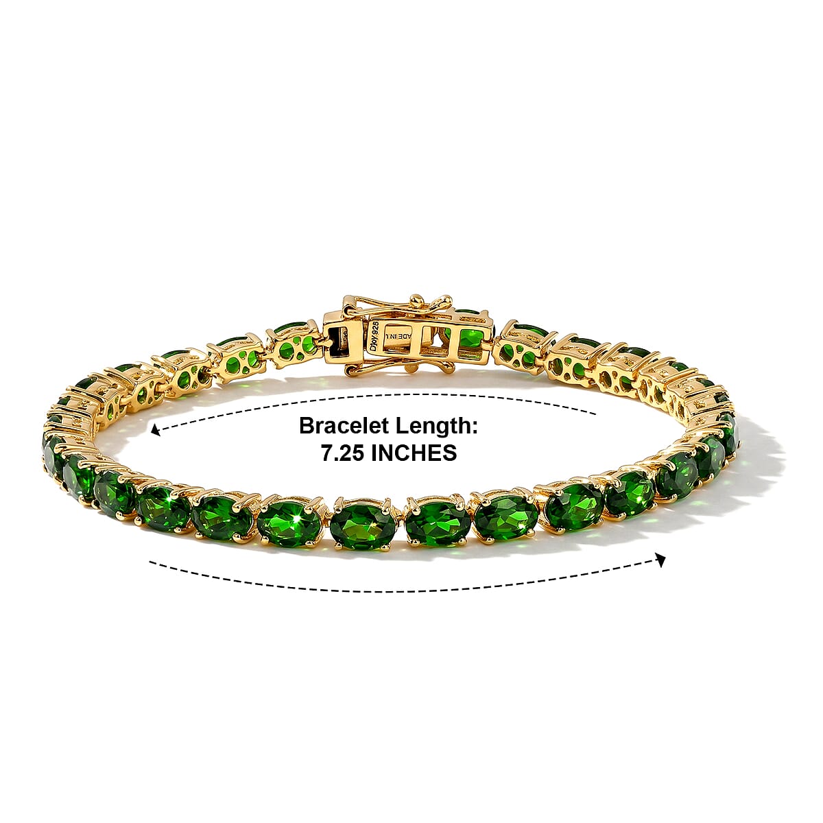 D'Joy Chrome Diopside Evergreen Vine Bracelet in 18K Vermeil YG Over Sterling Silver (7.25 In) 14.60 ctw image number 2