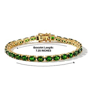 D'Joy Chrome Diopside Evergreen Vine Bracelet in 18K Vermeil YG Over Sterling Silver (7.25 In) 14.60 ctw