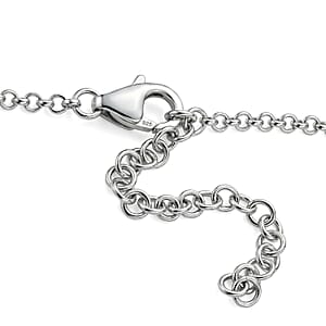 Certified & Appraised D'Joy Premium Usambara Color Change Garnet and Moissanite 16.20 ctw Necklace (18-20 inches) in Rhodium Over Sterling Silver