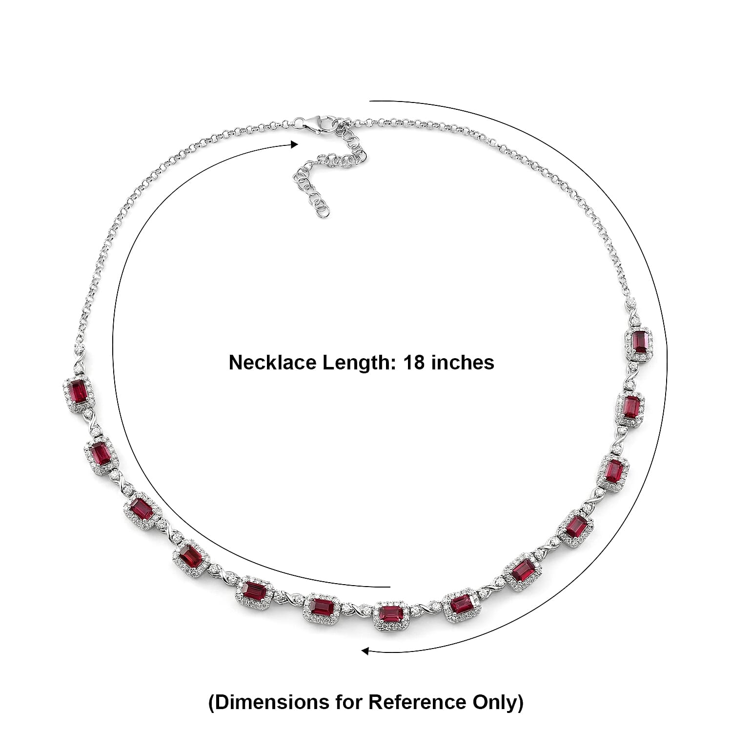 Certified & Appraised D'Joy Premium Usambara Color Change Garnet and Moissanite 12.55 ctw Necklace (18-20 inches) in Rhodium Over Sterling Silver