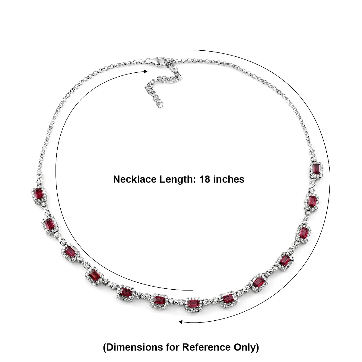 Certified & Appraised D'Joy Premium Usambara Color Change Garnet and Moissanite 12.55 ctw Necklace (18-20 inches) in Rhodium Over Sterling Silver image number 4
