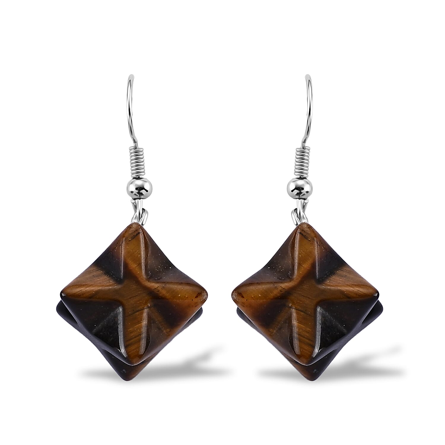 Green Aventurine Earrings in Silvertone 35.00 ctw