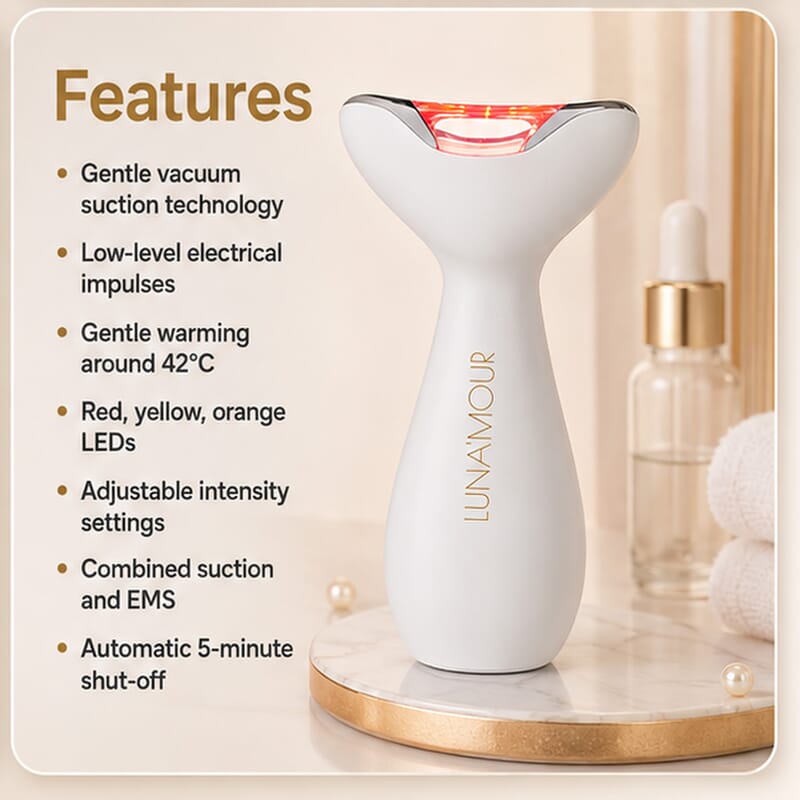 LUNA'MOUR VacuLift Face & Neck Device Advanced Suction Sculpting System (Lifetime Warranty)