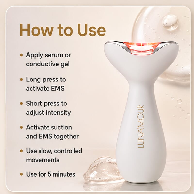 LUNA'MOUR VacuLift Face & Neck Device Advanced Suction Sculpting System (Lifetime Warranty)
