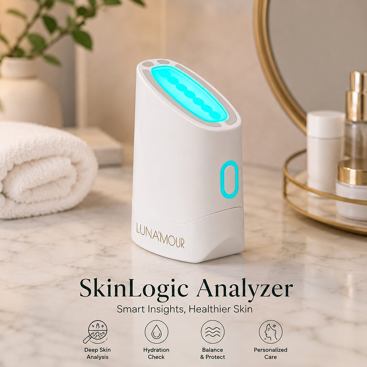 LUNA'MOUR Skin Analyzer with Light Therapy & EMS