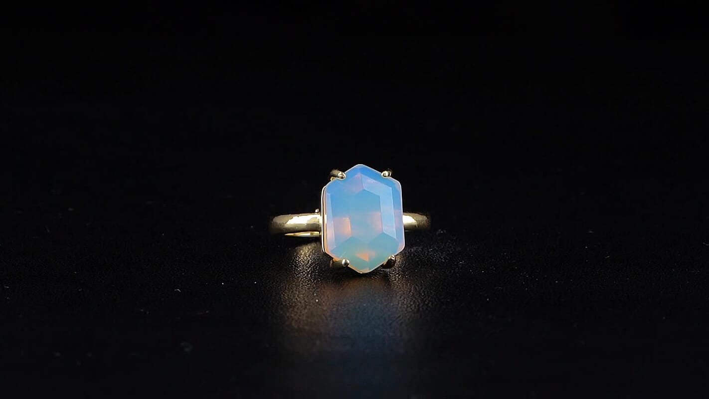 African Amethyst Ring in Goldtone (Adjustable)
