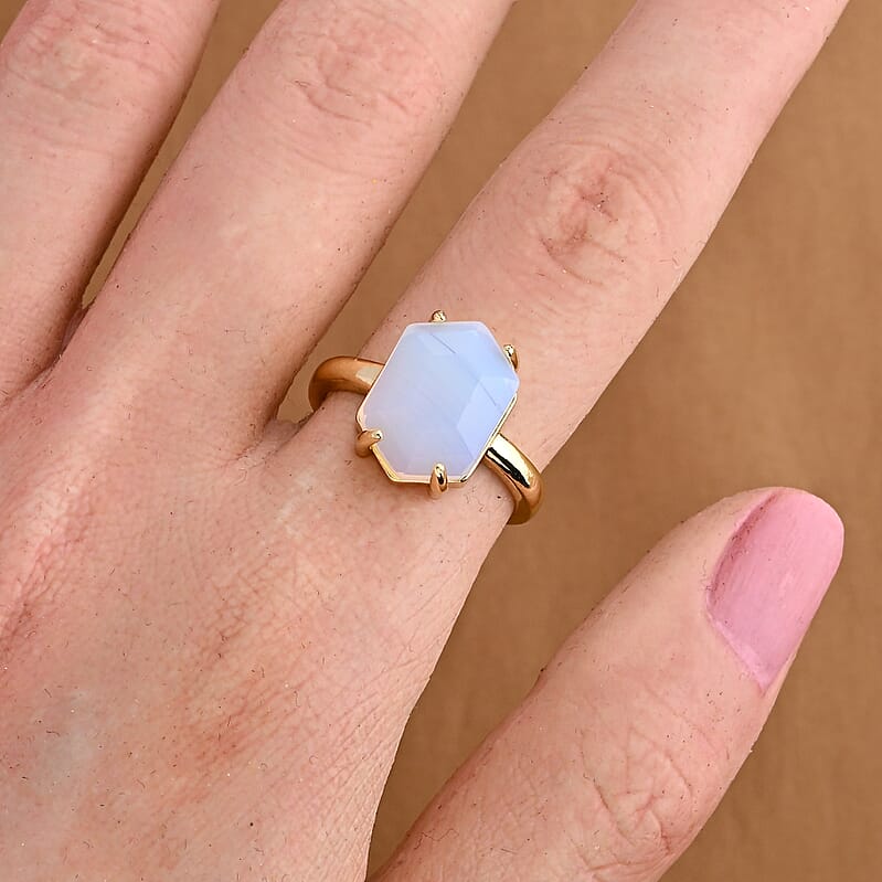 Opalite 20.00 ctw Ring in Goldtone (Adjustable)