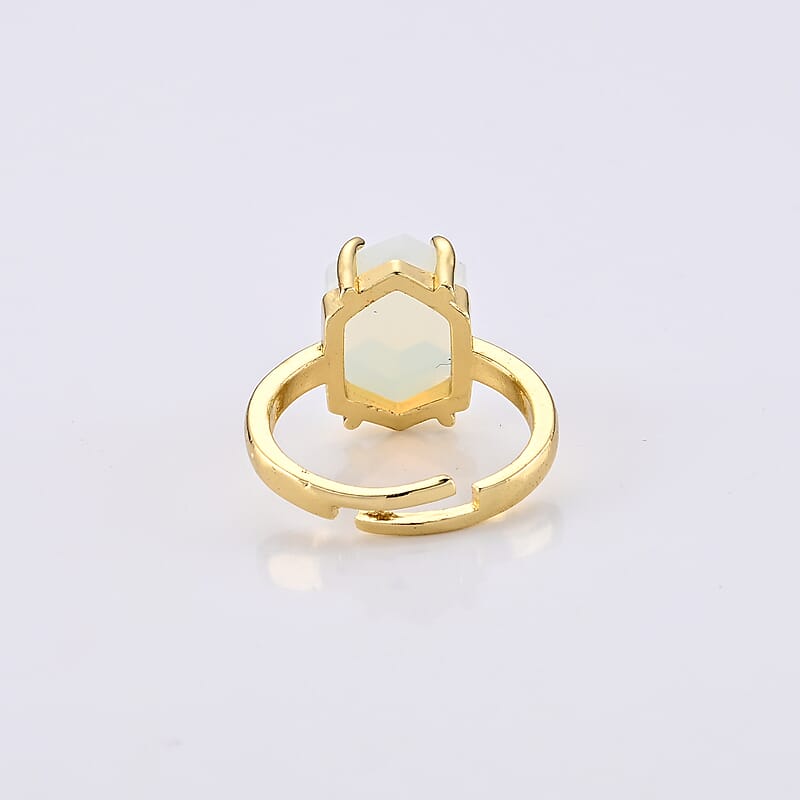 Opalite 20.00 ctw Ring in Goldtone (Adjustable)
