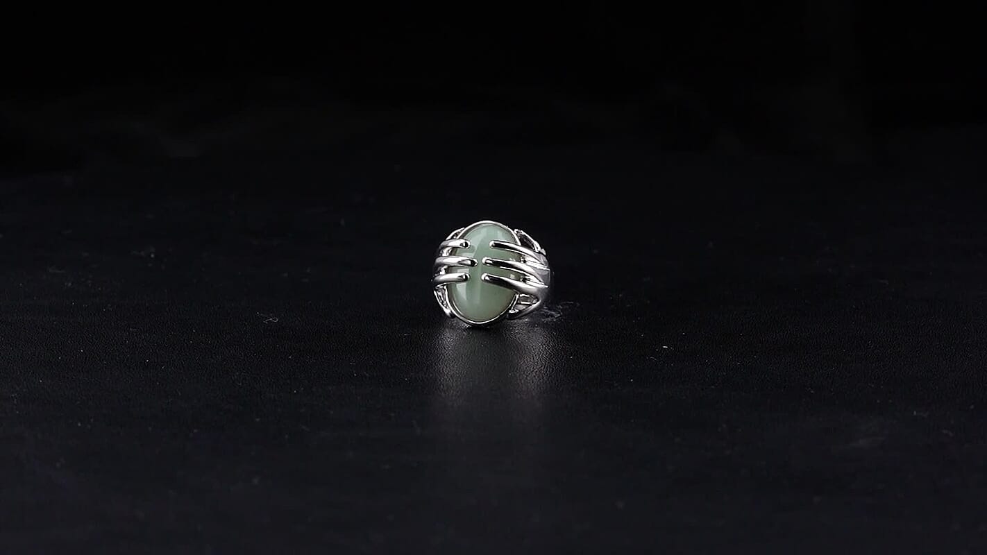 Opalite Ring in Goldtone (Adjustable)