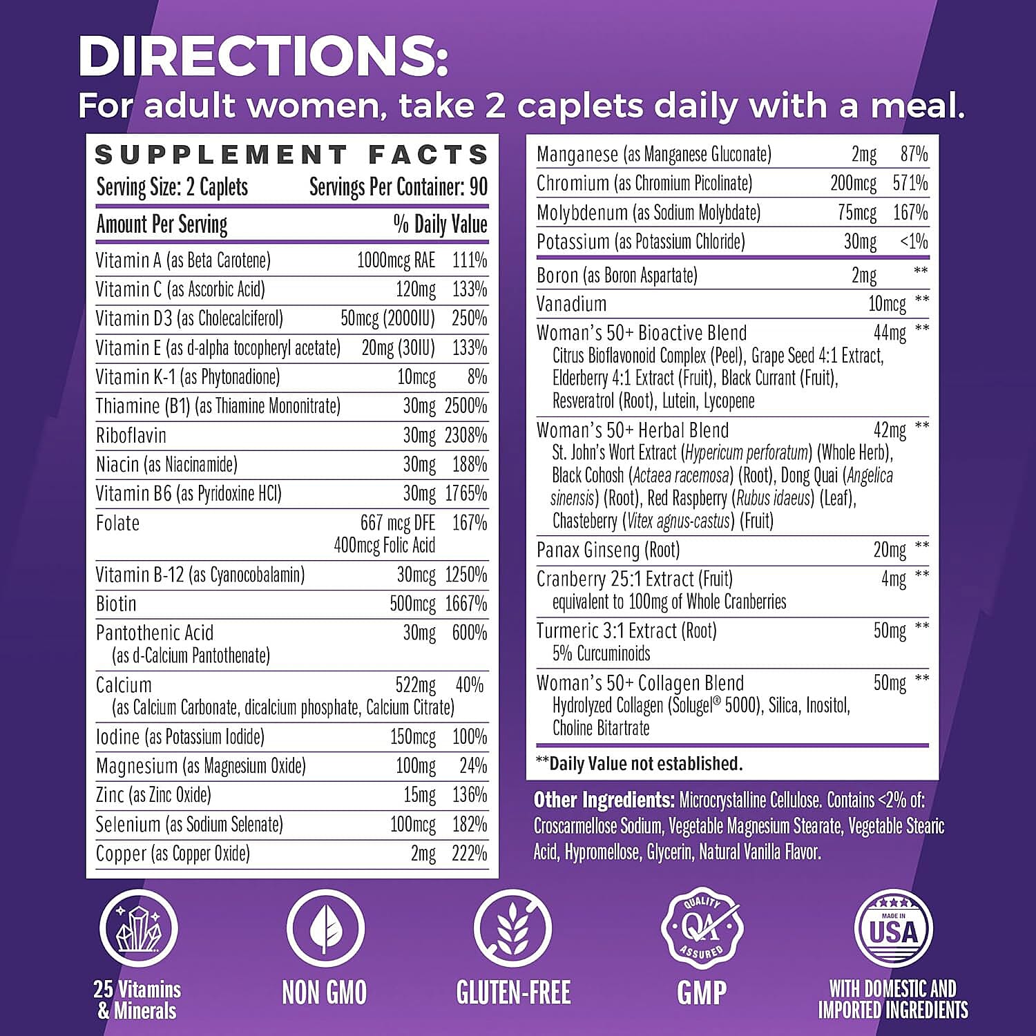 Vitamin World Ultra 360 Women’s Multi 50 Plus 180ct Caplets