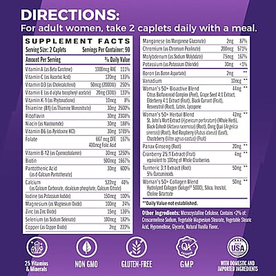 Vitamin World Ultra 360 Women’s Multi 50 Plus 180ct Caplets