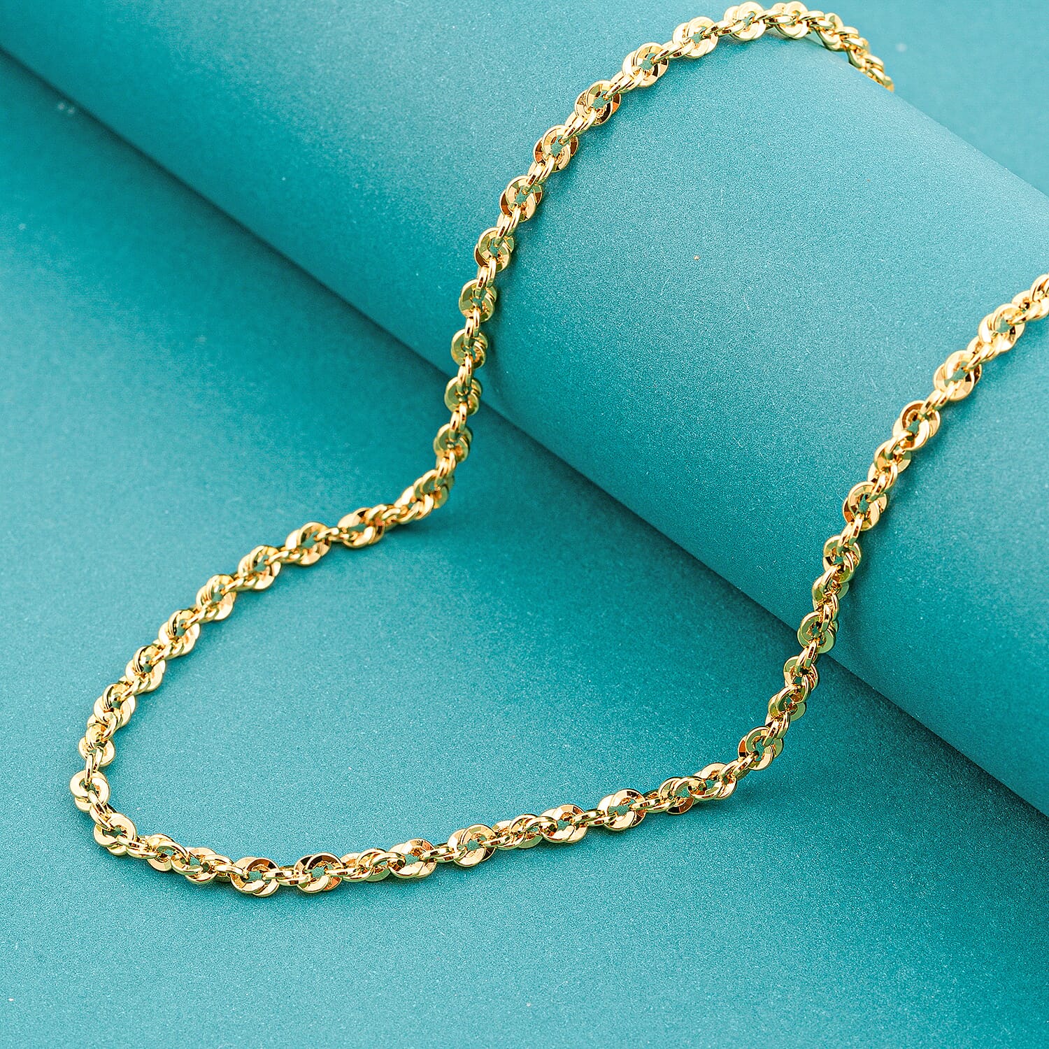 Italian 3.8mm Spirali Oro Chain Necklace in 14K Yellow Gold (20 Inches) 5.30 Grams