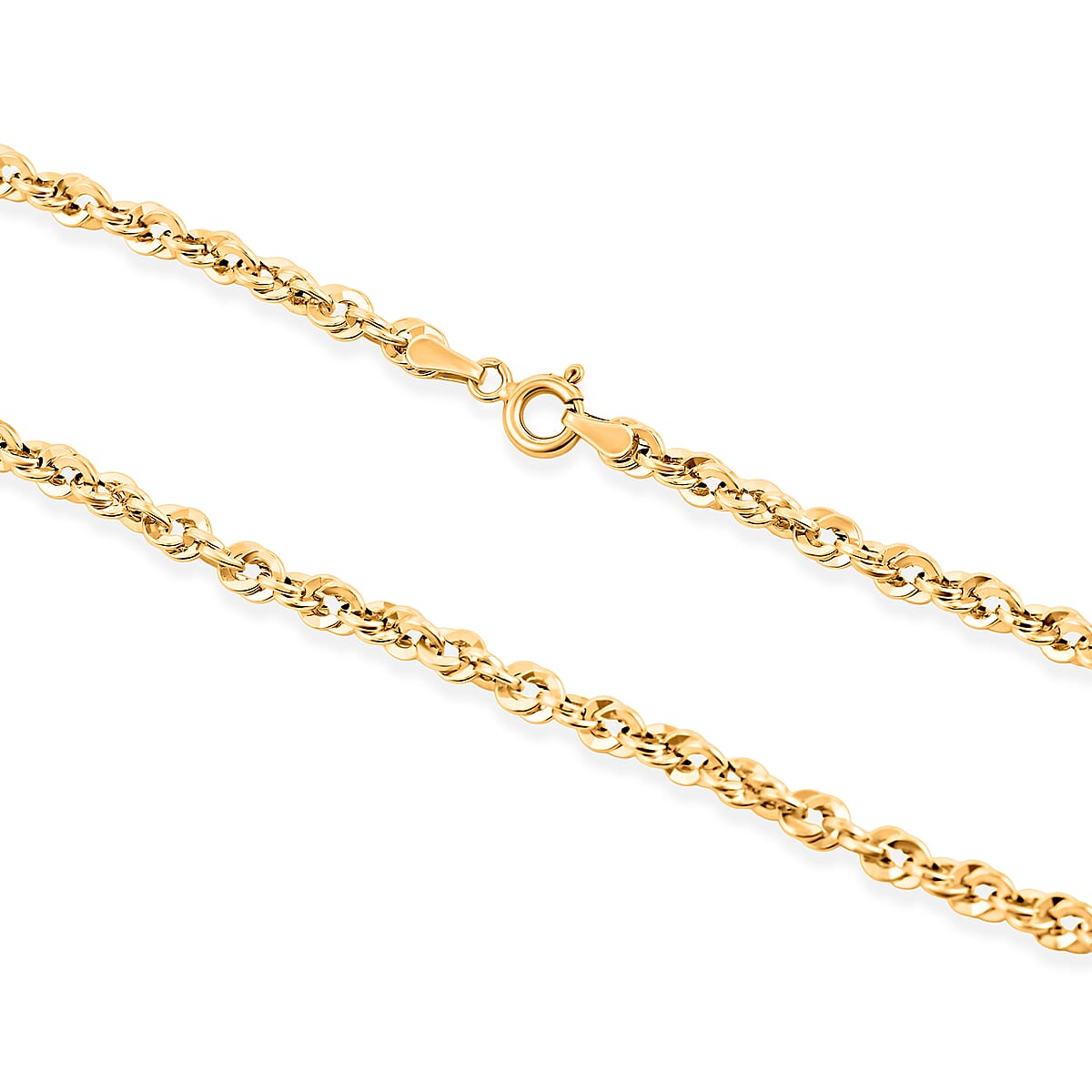 Italian 3.8mm Spirali Oro Chain Necklace in 14K Yellow Gold (20 Inches) 5.30 Grams image number 3
