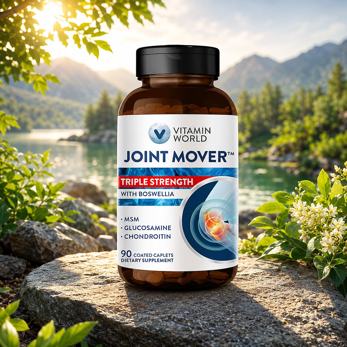 Vitamin World Joint Mover Triple Strength with Boswellia 90ct Caplets image number 1