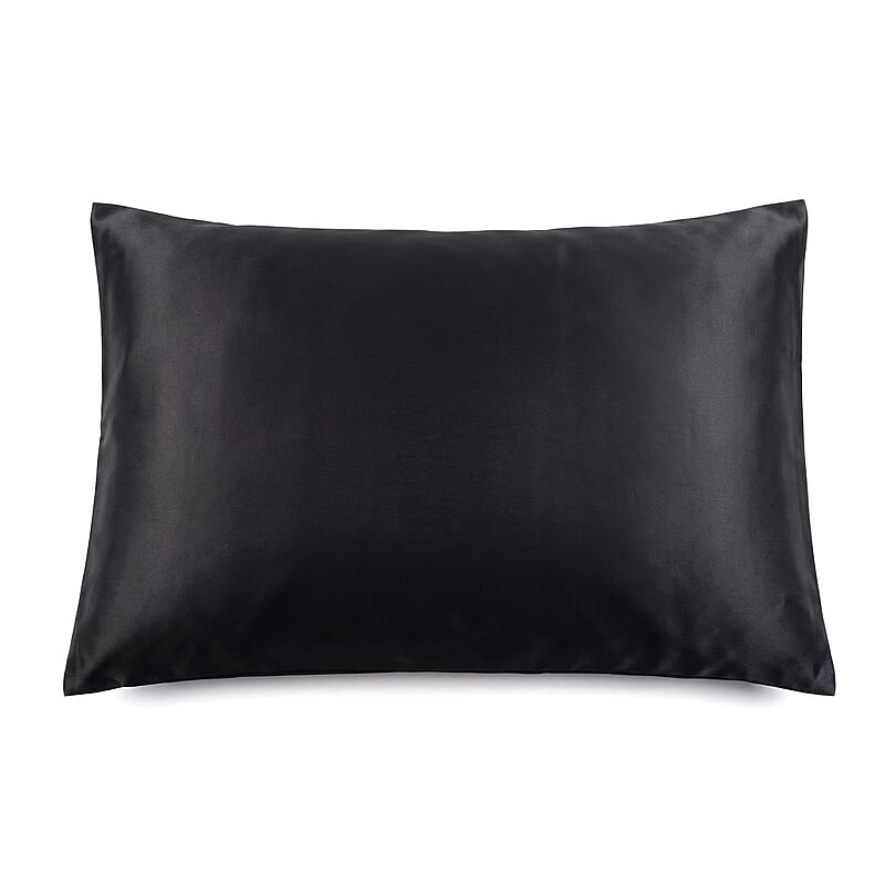 Betty Dain Standard Size Satin Pillow Case in Black