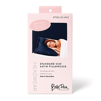 Betty Dain Standard Size Satin Pillow Case in Navy