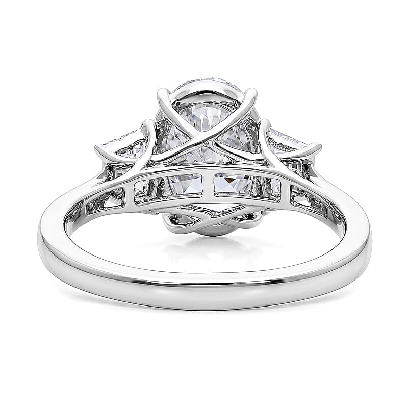 Luxuriant Lab Grown Diamond Diamond E-F VS 3.00 ctw Royal Lotus Ring in 950 Platinum (Size 5.0) 5.50 Grams