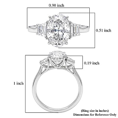 Luxuriant Lab Grown Diamond Diamond E-F VS 3.00 ctw Royal Lotus Ring in 950 Platinum (Size 5.0) 5.50 Grams