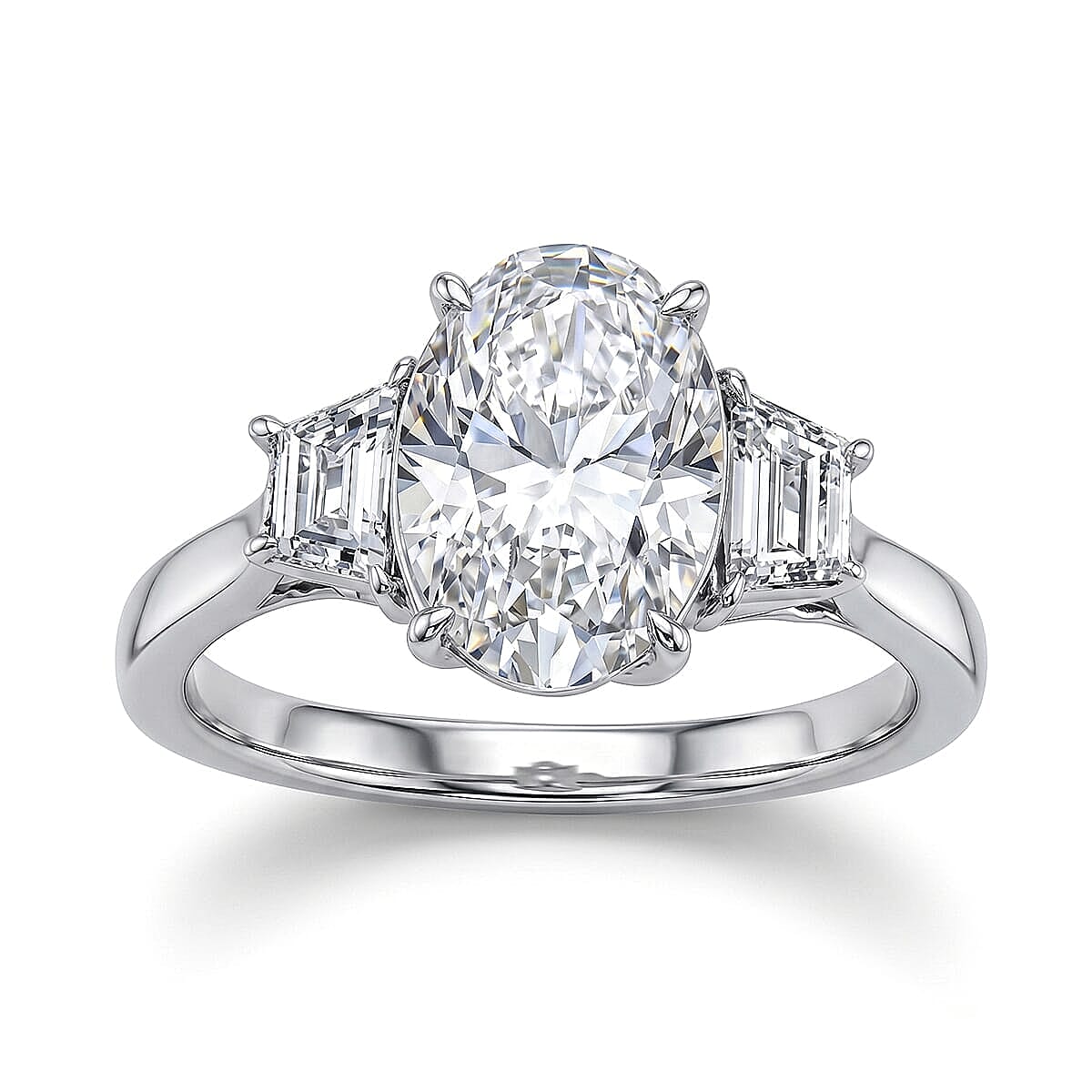 Luxuriant Lab Grown Diamond Diamond E-F VS 3.00 ctw Royal Lotus Ring in 950 Platinum (Size 6.0) 5.50 Grams