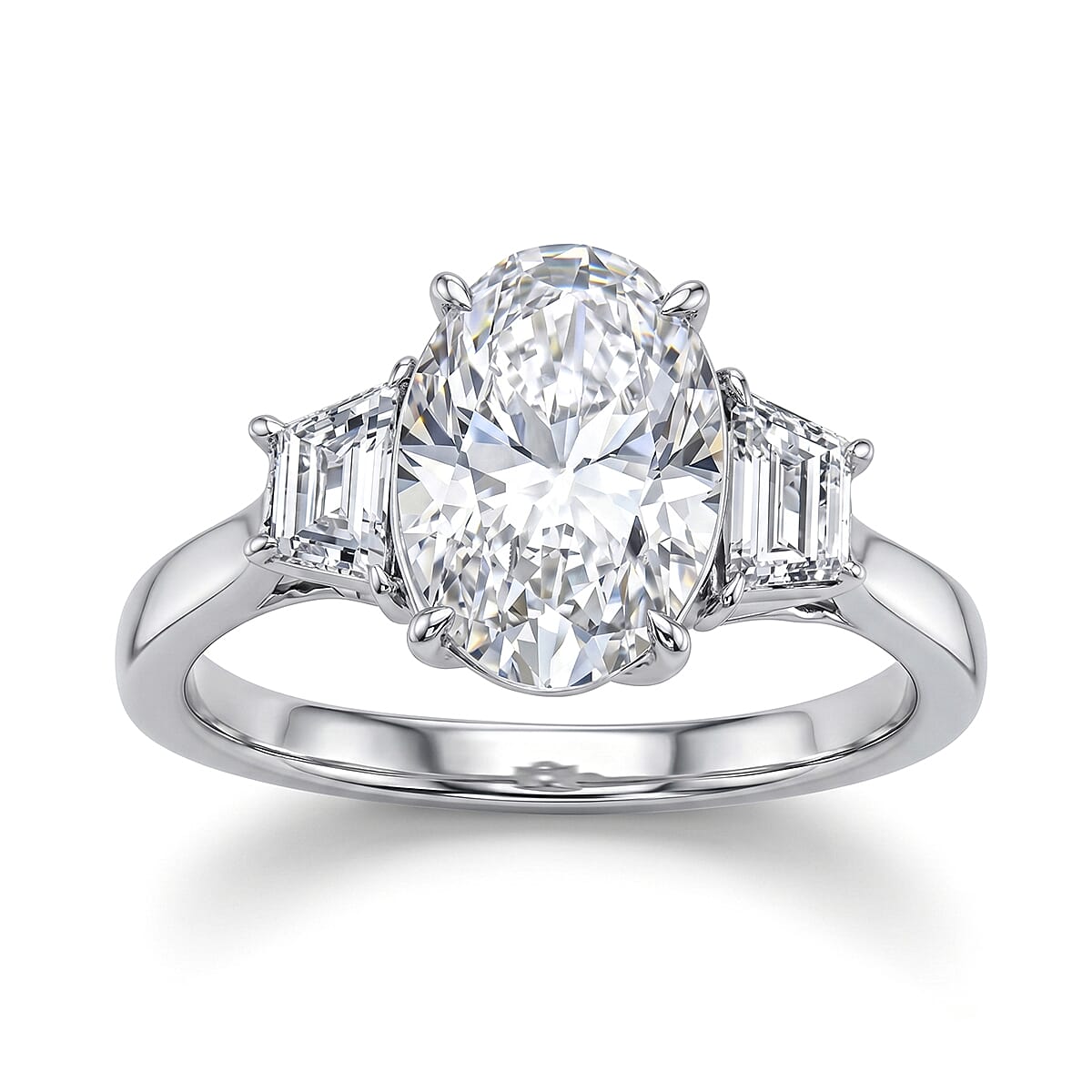Luxuriant Lab Grown Diamond Diamond E-F VS 3.00 ctw Royal Lotus Ring in 950 Platinum (Size 7.0) 5.50 Grams