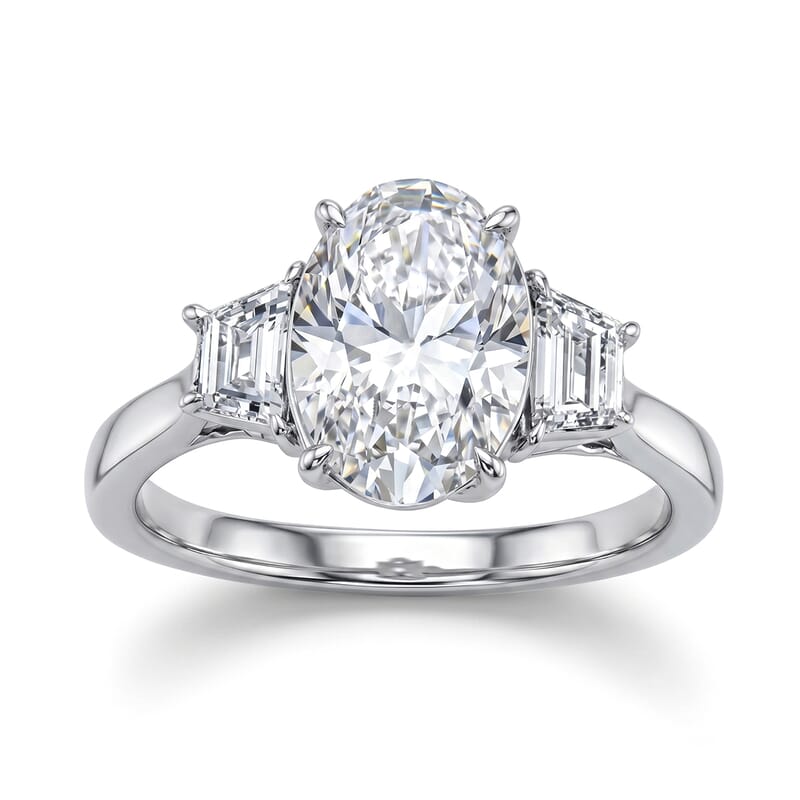 Luxuriant Lab Grown Diamond Diamond E-F VS 3.00 ctw Royal Lotus Ring in 950 Platinum (Size 7.0) 5.50 Grams