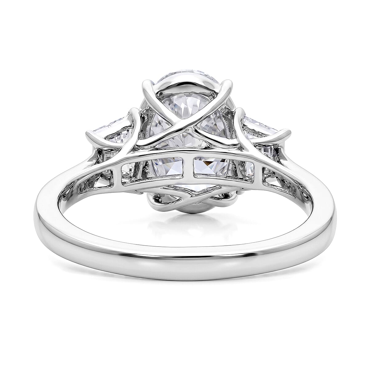Old Mine Cut Luxuriant Lab Grown Diamond E-F VS 3.00 ctw Ring in 950 Platinum (Size 7.0) 5.50 Grams image number 4