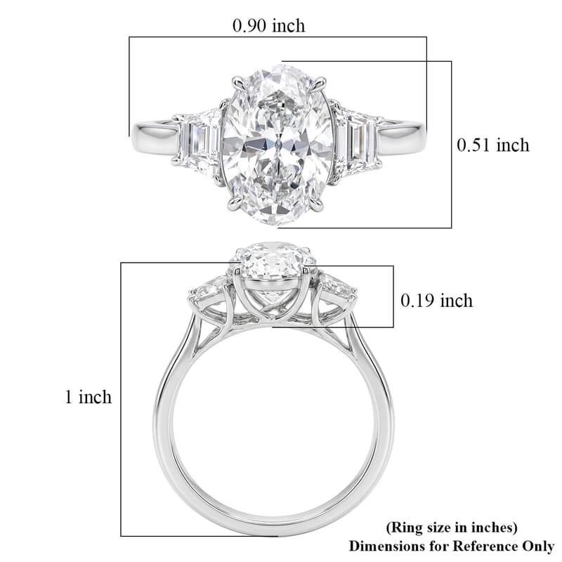 Luxuriant Lab Grown Diamond Diamond E-F VS 3.00 ctw Royal Lotus Ring in 950 Platinum (Size 7.0) 5.50 Grams