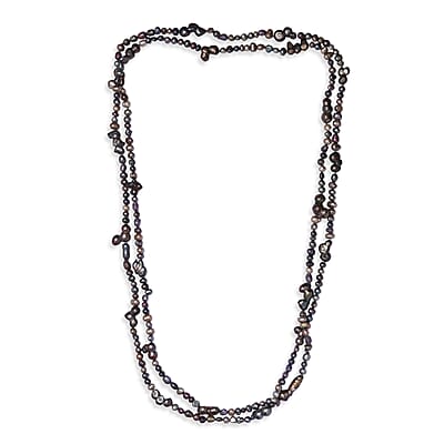 GCS Grey Dyed Pearl Endless Necklace (64 Inches)