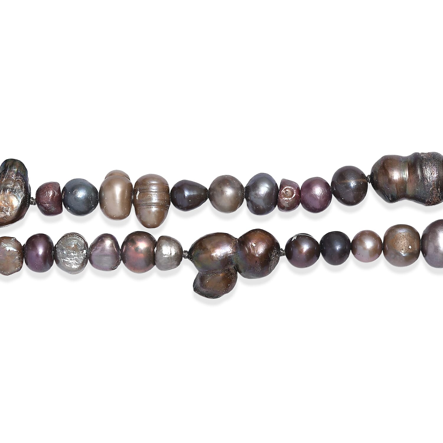 Grey Dyed Pearl Endless Necklace (64 Inches)
