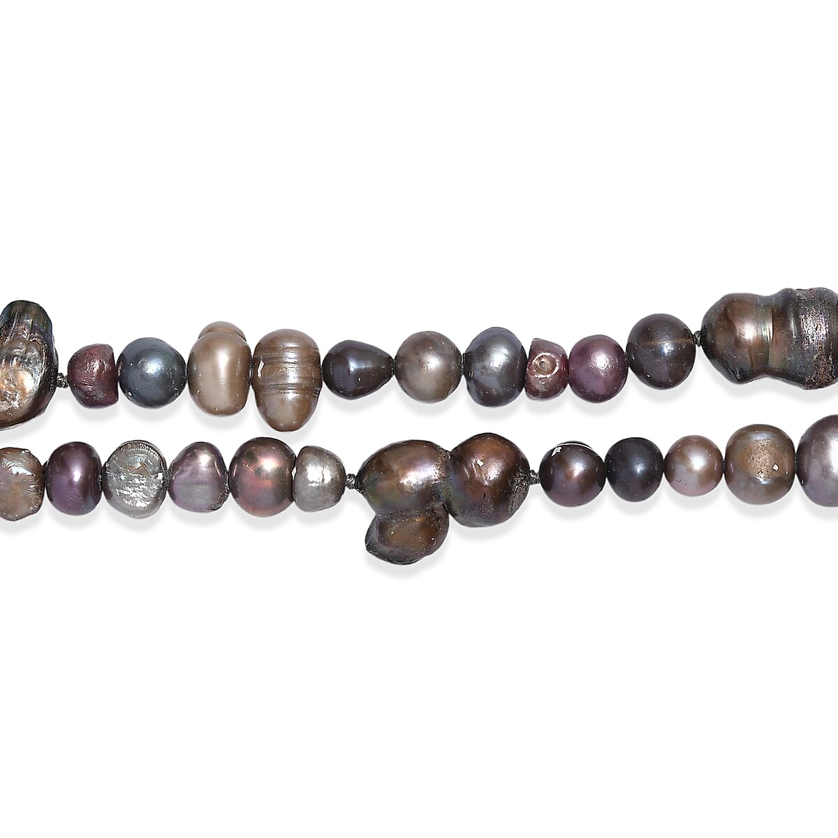 Grey Dyed Pearl Endless Necklace (64 Inches) image number 6