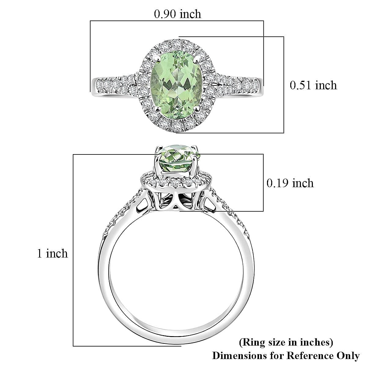 Certified & Appraised Rhapsody 950 Platinum AAAA Arquiana Mint Tourmaline, Diamond (E-F, VS) Ring (Size 7.5) (5.9 g) 1.56 ctw image number 5