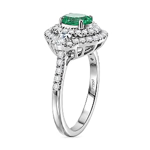 Certified & Appraised Rhapsody AAAA Paraiba Tourmaline and Diamond E-F VS 1.90 ctw Ring in 950 Platinum (Size 8.5) 6.0 Grams (Ships in 5-7 Days)