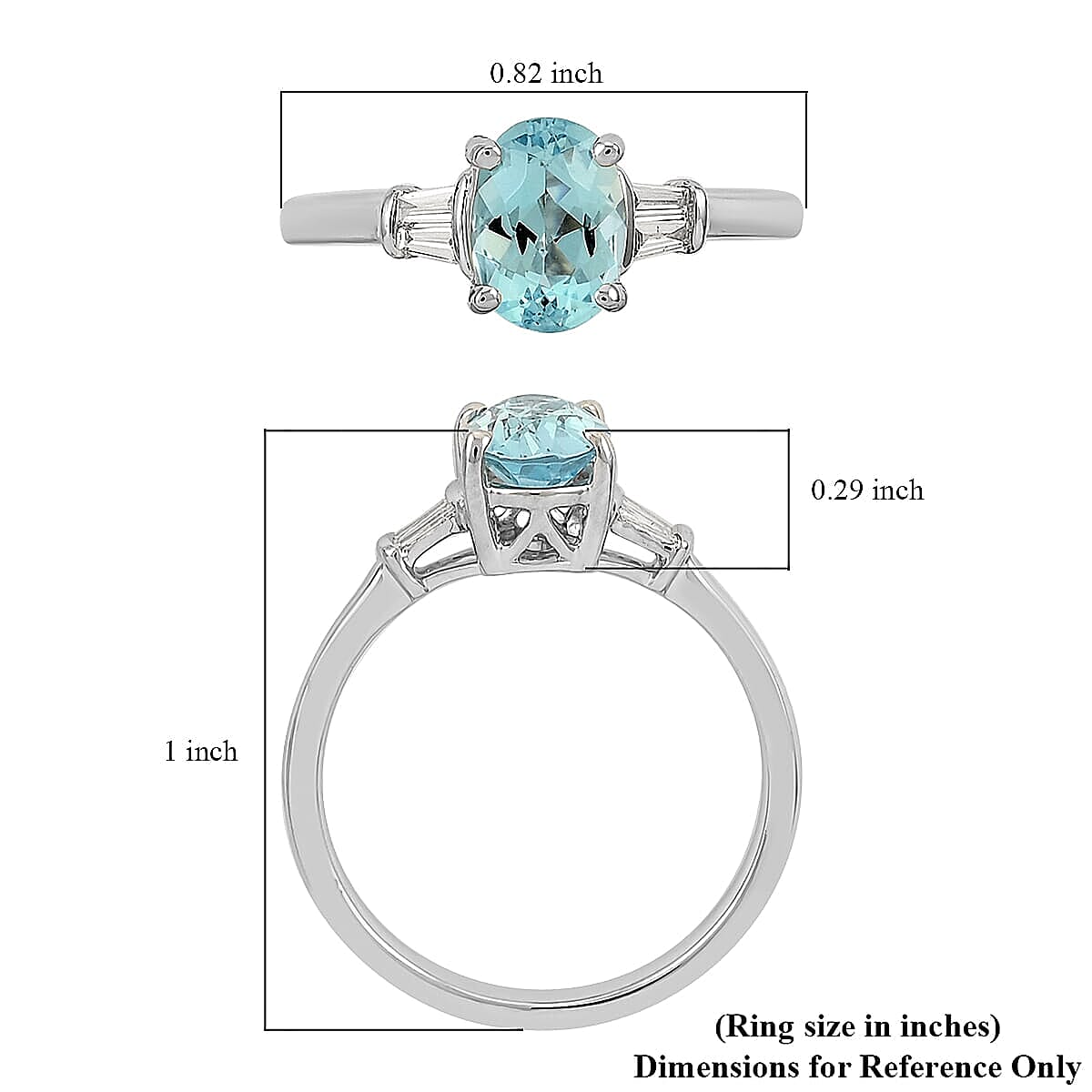 Rhapsody 950 Platinum AAAA Santa Maria Aquamarine and Diamond E-F VS Solitaire Ring (Size 7.5) 4.25 Grams 1.40 ctw image number 4