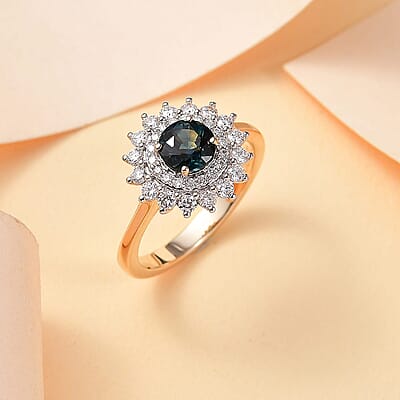 Certified & Appraised Luxoro 14K White Gold AAA Lavender Sapphire, Diamond (G-H, I2) (0.69 cts) Floral Ring (Size 5.0) 1.54 ctw