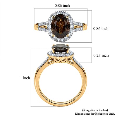 Certified & Appraised AAA Madagascar Color Change Garnet and Luxuriant Lab Grown Diamond G-H SI 2.50 ctw Ring in 10K Yellow Gold (Size 5.0)