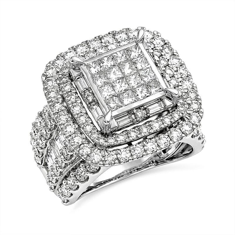 NY Closeout Deal Dynasty Diamond G SI 4.00 ctw Ring in 10K White Gold (Size 5.0)