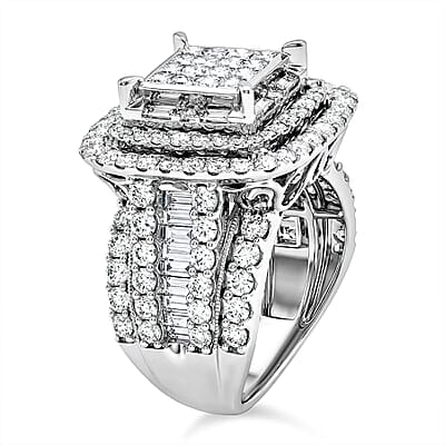 NY Closeout Deal Dynasty Diamond G SI 4.00 ctw Ring in 10K White Gold (Size 10.0)