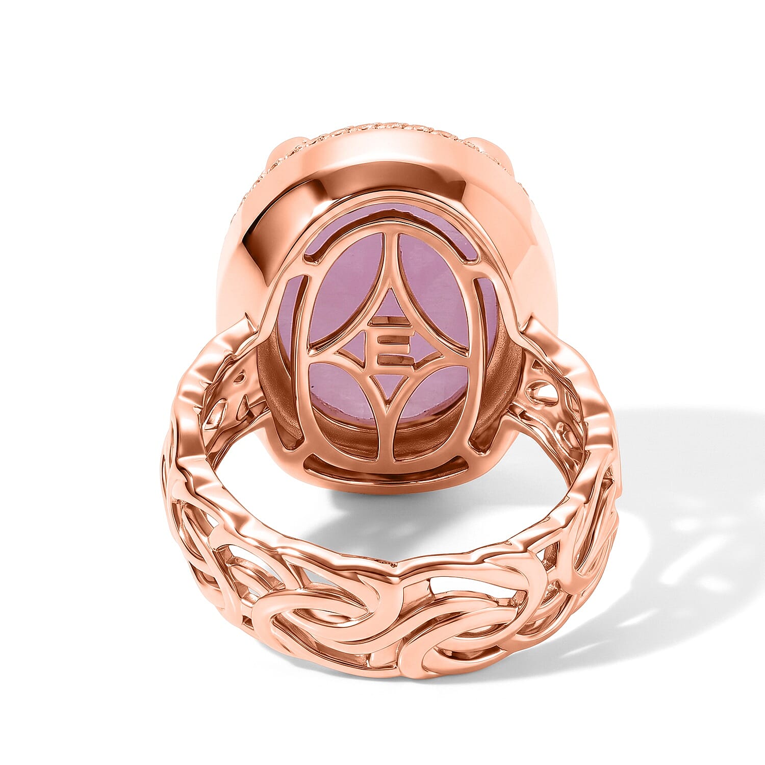EverTrue Kunzite 12.40 ctw Solitaire Ring in 18K RG Plated (Size 6.0)