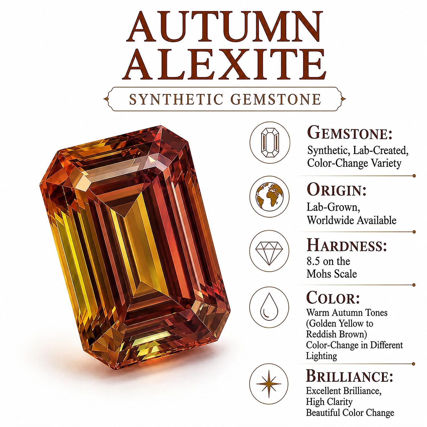 EverTrue Autumn Alexite and Multi Gemstone 40.00 ctw Harvest Flame Drop Necklace in Platinum Bond