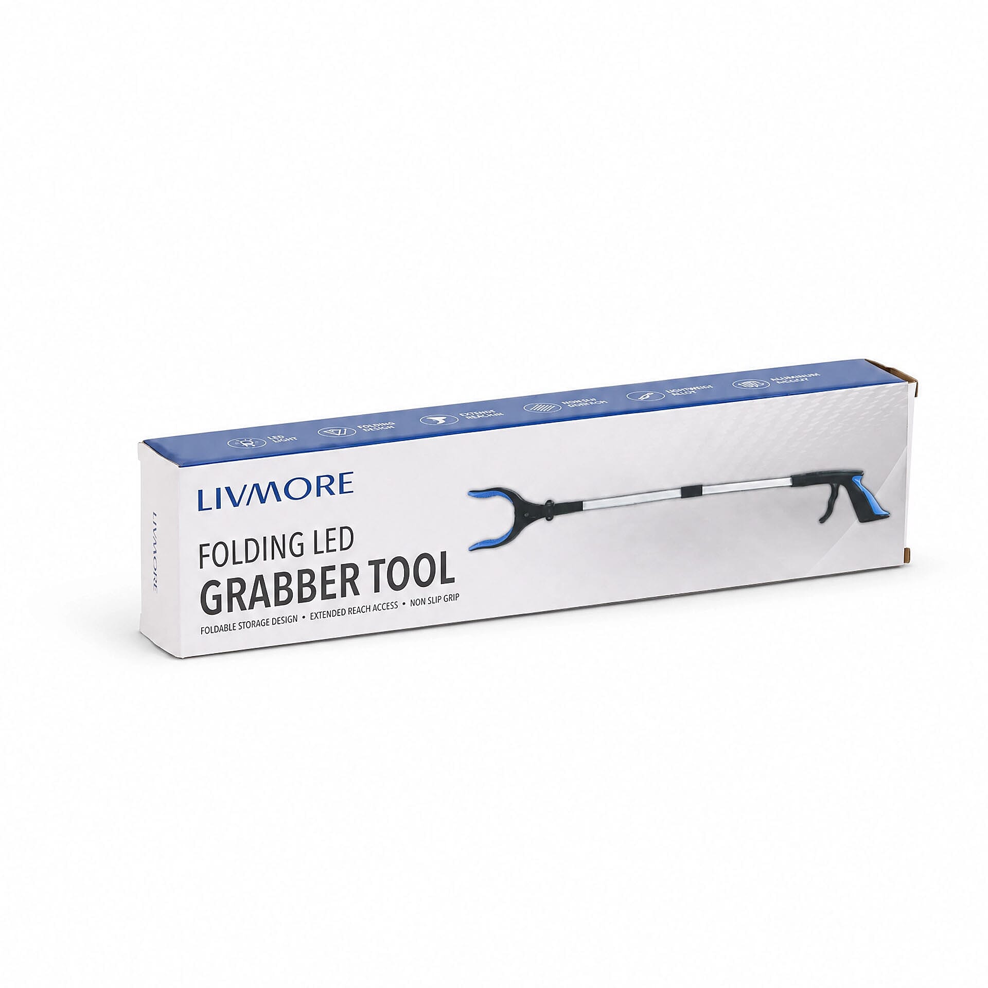 Livmore Orange Foldable Reacher with Led Light