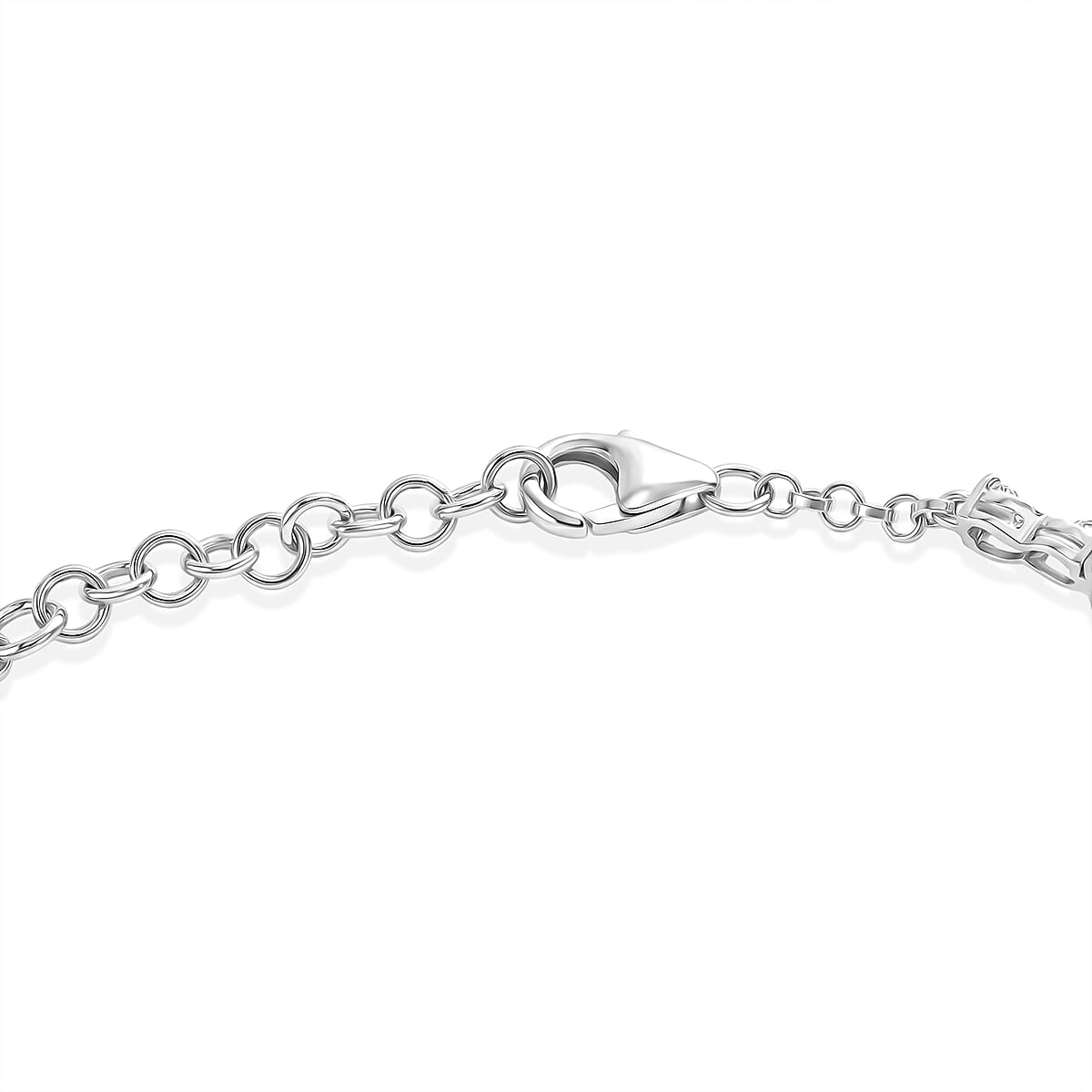 Certified & Appraised D'Joy Premium Usambara Color Change Garnet and Moissanite 7.60 ctw Bracelet in Rhodium Over Sterling Silver (8.00 In) image number 3