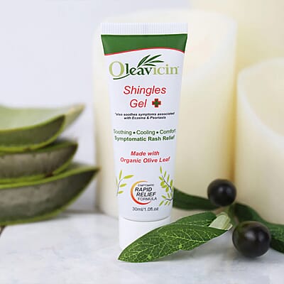 Oleavicin Rapid Relief Shingles Gel that Soothes Psoriasis & Eczema (1oz) Made in US