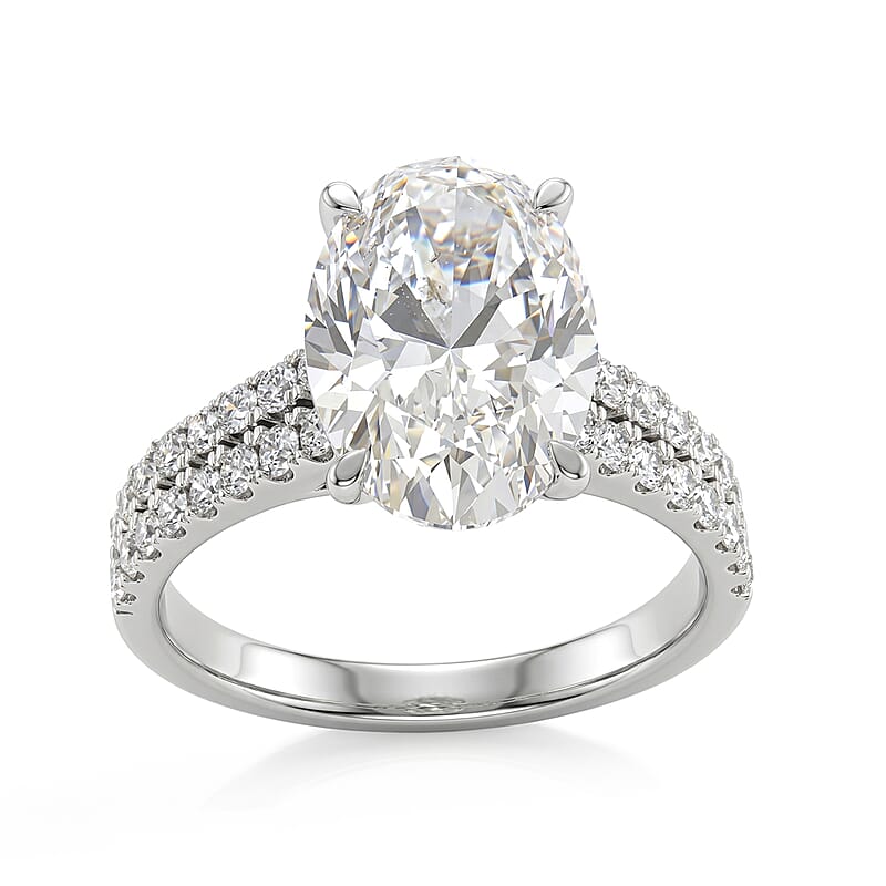 Luxuriant Lab Grown Diamond VS2 4.50 ctw Ring in 14K White Gold (Size 6.0)