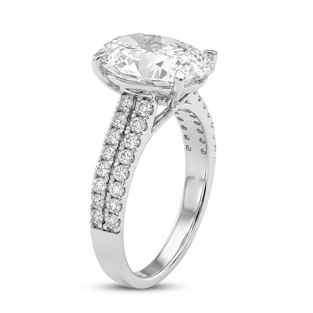 Luxuriant Lab Grown Diamond VS2 4.50 ctw Ring in 14K White Gold (Size 8.0) image number 3