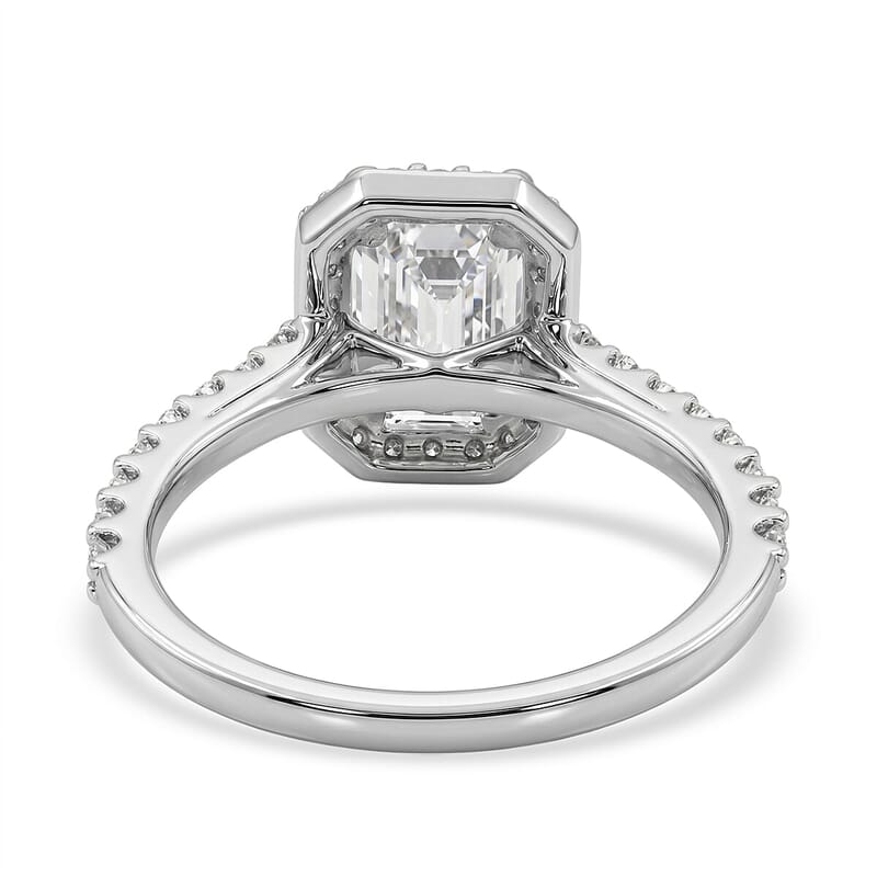 Closeout Luxuriant Lab Grown Diamond VS2 2.50 ctw Halo Ring in 950 Platinum (Size 6.0) 4.90 Grams