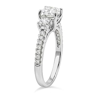 Princess Cut Luxuriant Lab Grown Diamond VS2 1.25 ctw Ring in 950 Platinum (Size  7.0)  4.65 Grams
