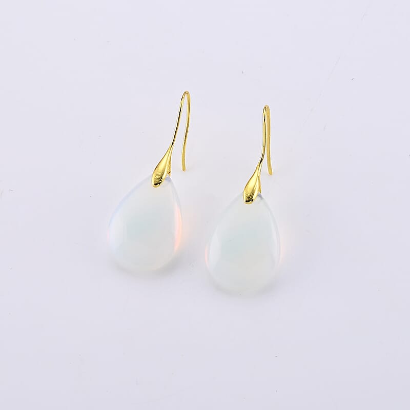 Opalite 40.00 ctw Earrings in Goldtone