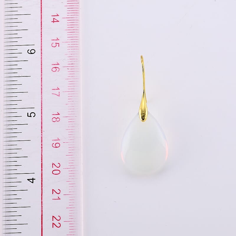 Opalite 40.00 ctw Earrings in Goldtone